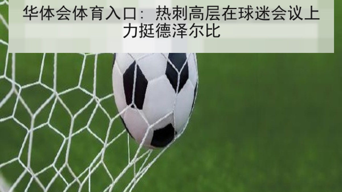 华体会体育入口: 热刺高层在球迷会议上力挺德泽尔比